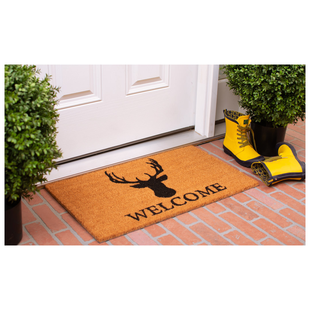 Gilpatrick Non-Slip Outdoor Doormat Loon Peak® Mat