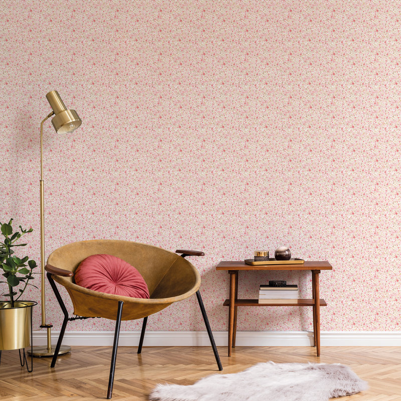 Dateland 10m x 53cm Matte Wallpaper Roll, Pink