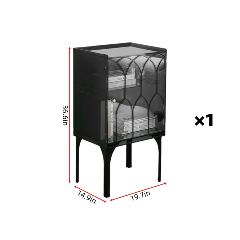 Armoire d'appoint Retro Light Luxury, Noir