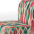Retro Abstract Drops XI - Upholstered Contemporary Slipper Chair, Geometric Abstract Accent Chair-1965959401