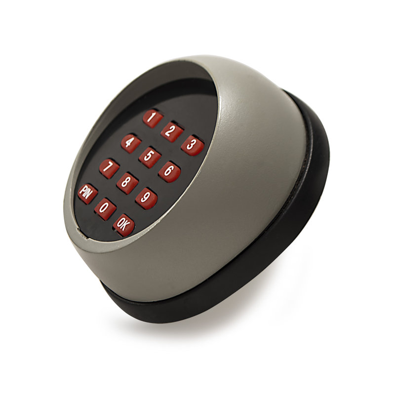 Compact Black and Red Wireless Gate Keypad