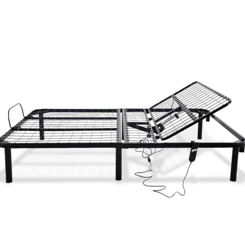 Head Up Only Adjustable Queen Bed Foundation, 88.94 Lb Weight, Black Steel Design Bed, 88.23 Total Base, Queen