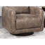 Chaise pivotante en similicuir de style moderne avec coussin de dossier et coussin de soutien, structure en faux bois massif revêtu de fibres à ressorts décoratifs à 360 degrés, conception pour espaces polyvalents-2008128825