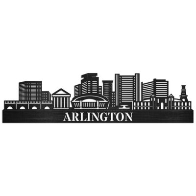 Décoration murale en bois Arlington City Skyline