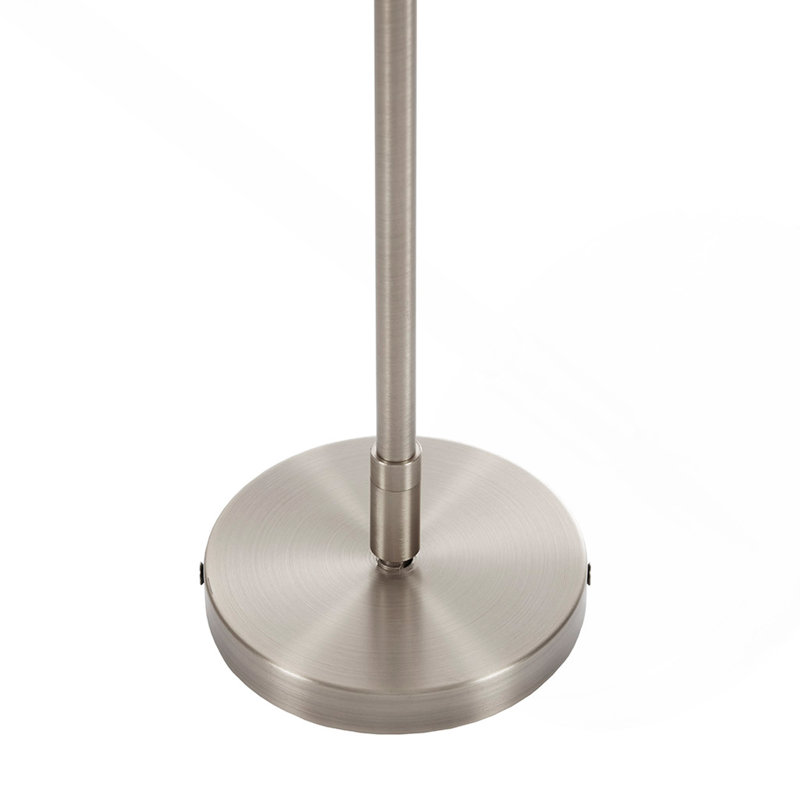 Lustre blanc 5 lumières à abat-jour tambour, Argent argent