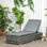Adoni PE Rattan Sun Lounger w/ Five-Position Back Mixed Grey