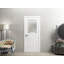 Porte de style français prémontée, vitrage opaque, Mela 7012, blanc mat, panneau simple, cadre avec poignée, style moderne, pour salle de bain ou chambre - 45,7 cm x 243,8 cm-109770212