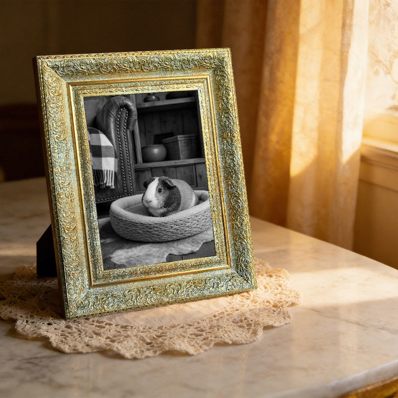 Cadre photo 3 pièces 5 "x 7" doré antique style Heritage pour mémoire de voyage, Or antique, 3, 5 po x 7 po