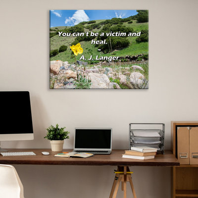 Artsy Quote "You can’t be a victim and heal." By A. J. Langer Gallery Wrapped Canvas