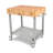 Cucina D'Amico Prep Table with Butcher Block Top