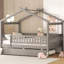 Lit maison avec lit gigogne-349194906