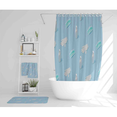 Nastacia Polyester Shower Curtain Set