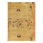 Tapis beige / orange en laine / coton à motif floral fait à la main 4 pi 9 po x 7 pi 8 po