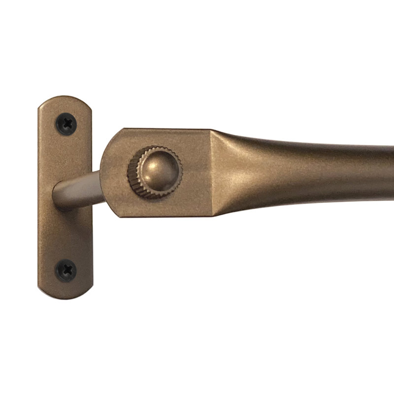 Tringle à rideaux simple réglable en métal Ersula, H 2 po x l 48 po x P 4 po, Bronze foncé