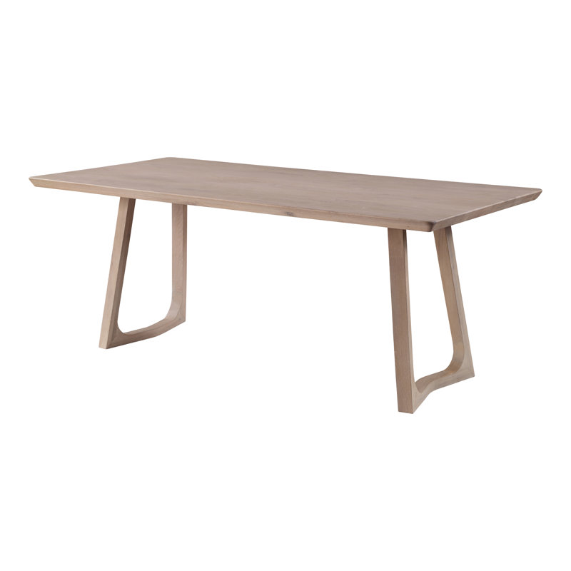 Longfellow Solid Wood Dining Table, White Wash