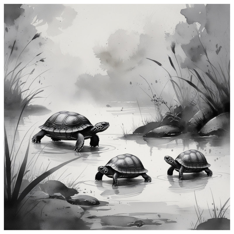 Coussins Turtles In Water, 20 x 20 pouces