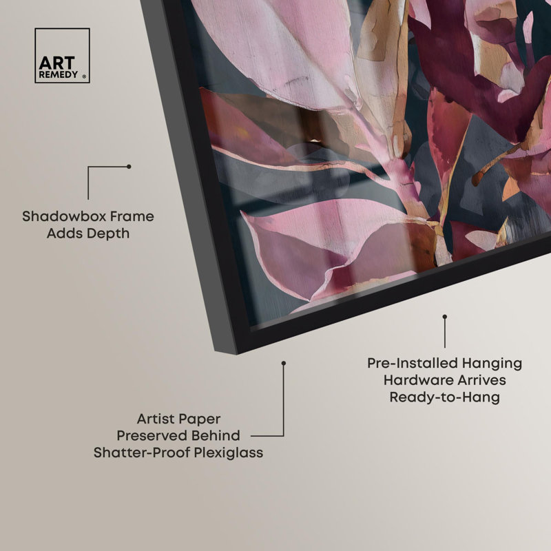 «Leaf Lore Lullaby Shadowbox Print Natures Art Prints» par Art Remedy, H 25 po x l 17 po, Noir