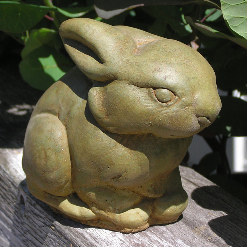Statue lapin, Bronze patiné