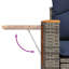 62cm Wide Patio Sofa with Cushions
