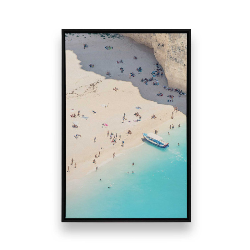 «Saltwater bliss», reproduction d'art sur toile, 12 po x 18 po, Cadre flottant noir satiné