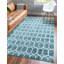 Tapis bleu / ivoire en laine Numa-76872401