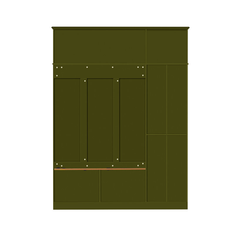 Hall Tree 59'' Wide With Bench And Shoe Storage, Green