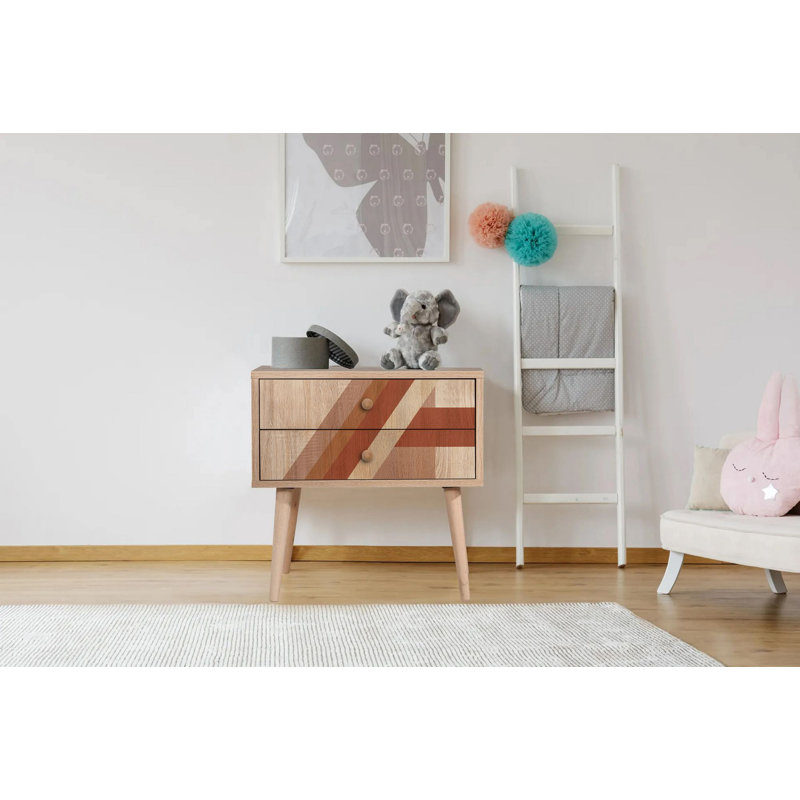 Vella 60cm W Manufactured Wood Bedside Table