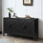 Armoire décorative de style campagnard 60 pouces avec 4 portes et une tablette ajustable Buffet en bois avec console et crédence pour table de salle à manger-503668685