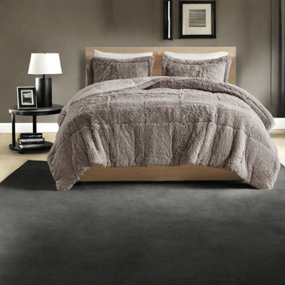 Soft Warm Bedding Sets, Polyester King Modern Shaggy Fur For Home