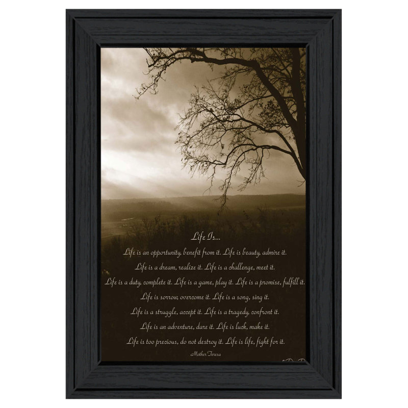 "Life is" By Dee Dee, Ready to Hang Framed Print
