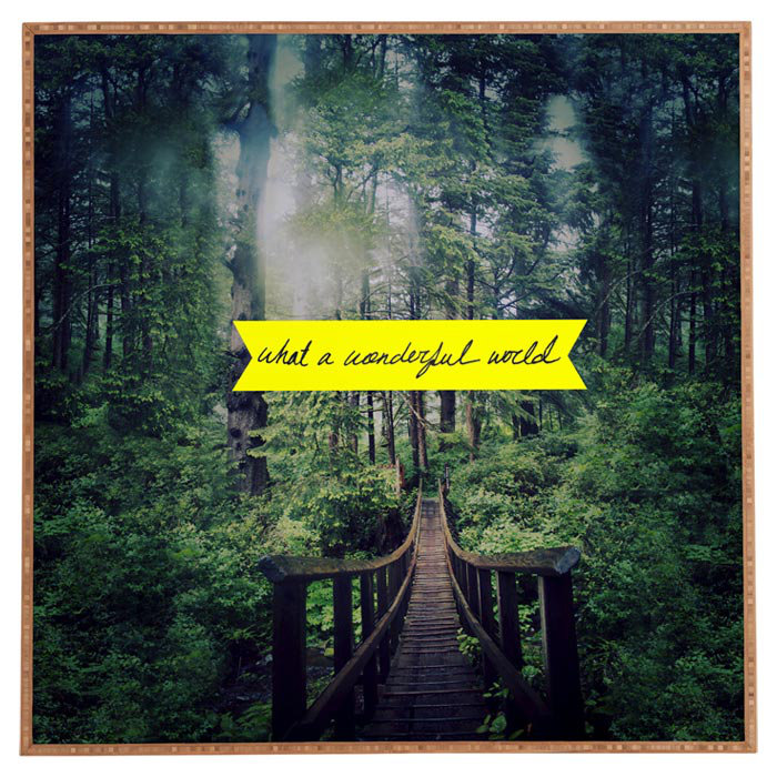 What A Wonderful World - Graphic Art Print, 30" H x 30" W x 1" D