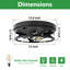 12,6 po Plafonnier encastré noir 3 lumières avec capuchon rotatif Farmhouse (paquet de 1)-1683830092-1683830091