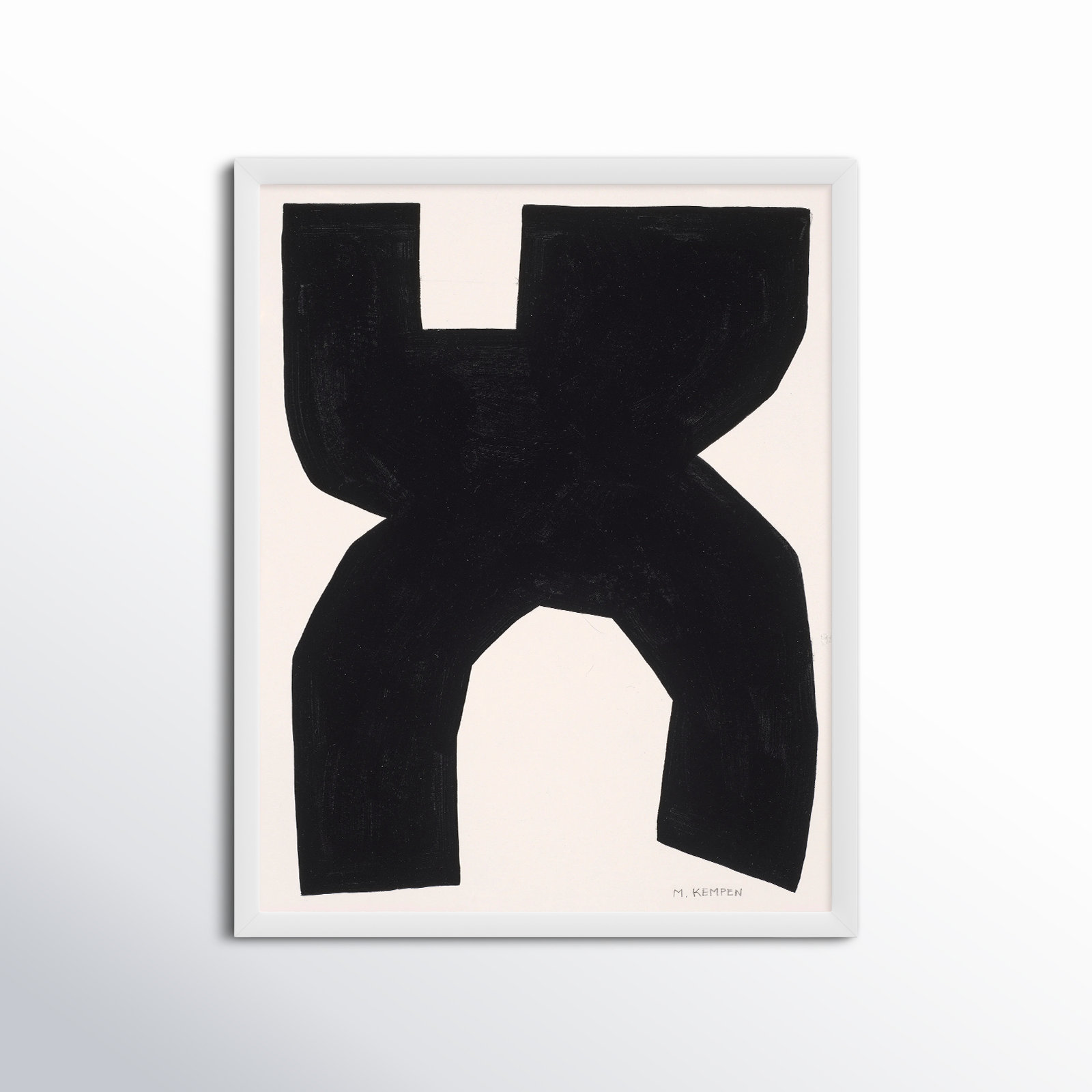 Module On White 1 by Michael Kempen, White, 50" H x 40" W x 1.25" D