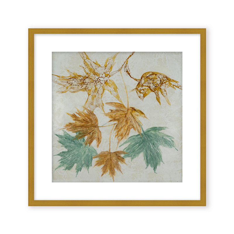 Nature Inspired "Lustrous Foliage" Canvas Wall Art By , 12" H x 12" W x 2.375" D, Framed Canvas, White