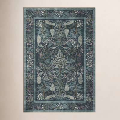 Canopy Teal Area Rug