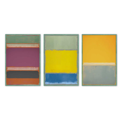 " Sunfield Glow Triptych " by Golden Glow Interiors 3 - Pieces