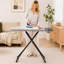 Table à repasser avec repose-fer à vapeur, hauteur réglable, avec 5 cintres-138924689