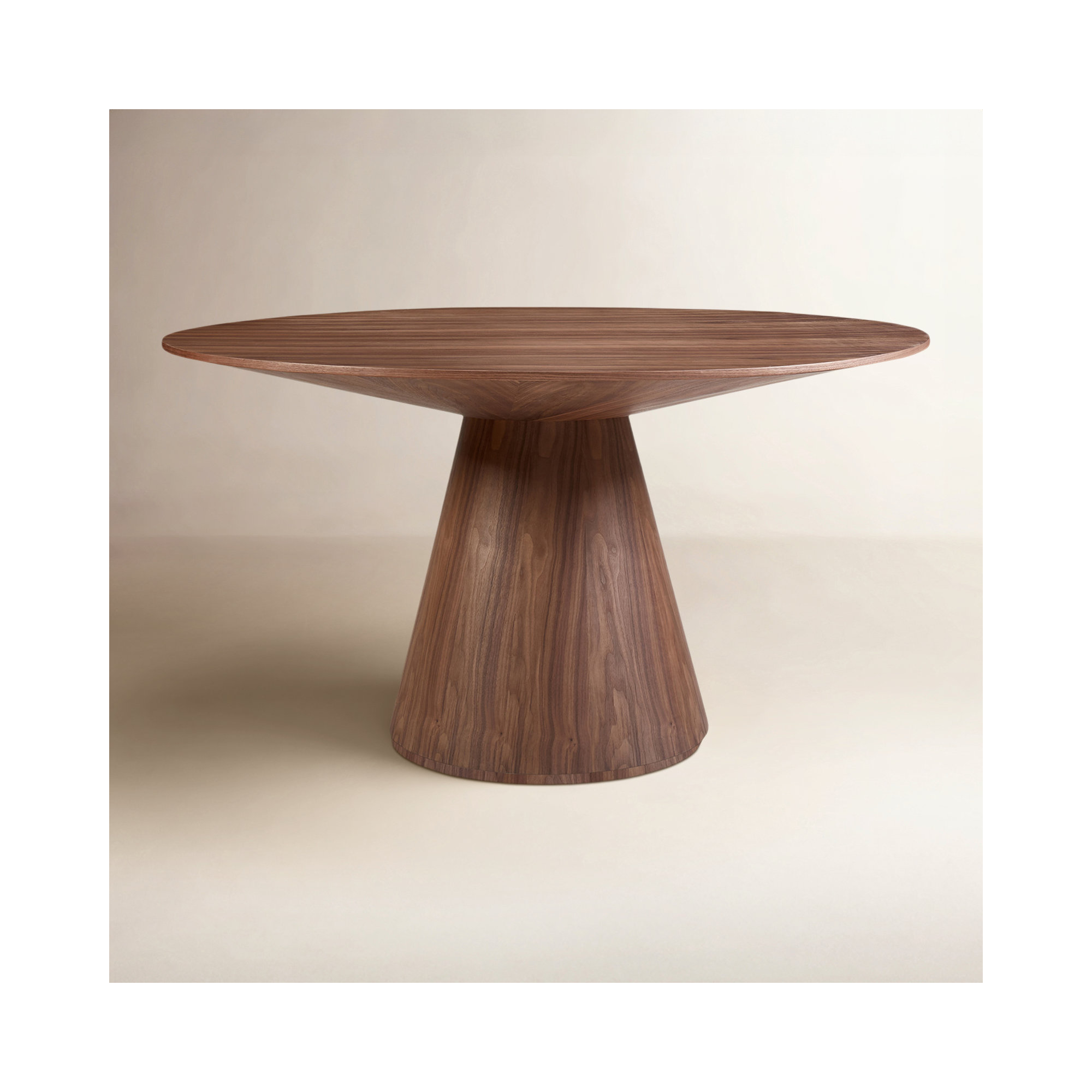 Royale Round Pedestal Dining Table , 29.5" H x 54" W x 54" L, Walnut