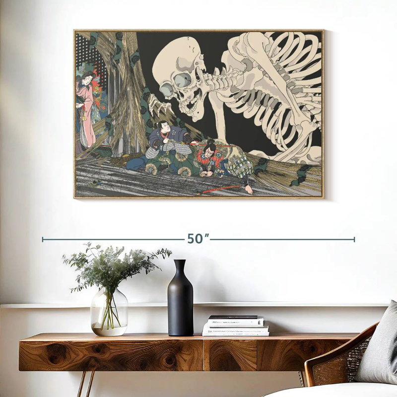 Squelette japonais, Cadre flottant en bois naturel, 40 po x 27 po