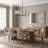 Chapman & Myers Covarrubias 6 Light Dining Room Chandelier With White Linen Shade-1811792727-1811792726