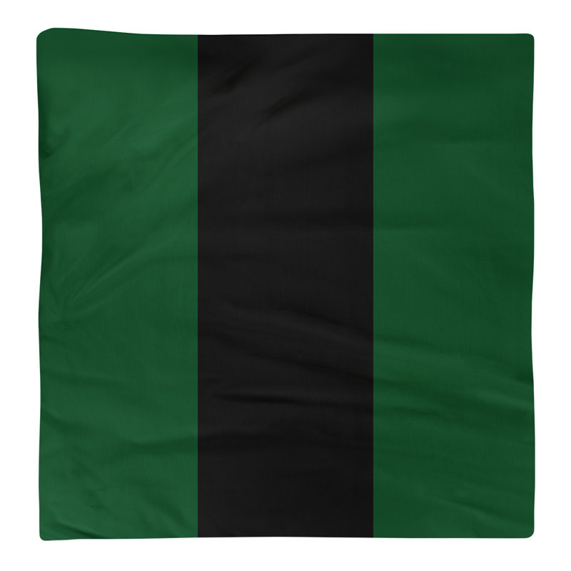 Milwaukee Striped Square Napkin, 22" W x 22" L, Good Land Green/Black/Good Land Green, Polyester
