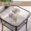 Table d'appoint en osier et rotin avec plateau en verre-1655344859