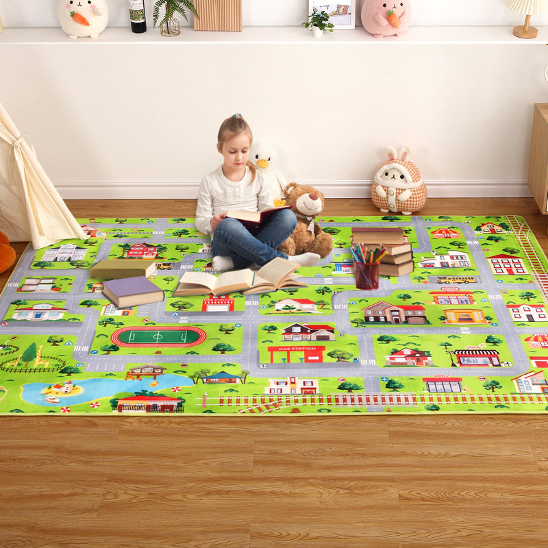 Tapis pour enfants 3 pi x 5 pi Mason & Marbles, Rectangle 6 pi x 9 pi