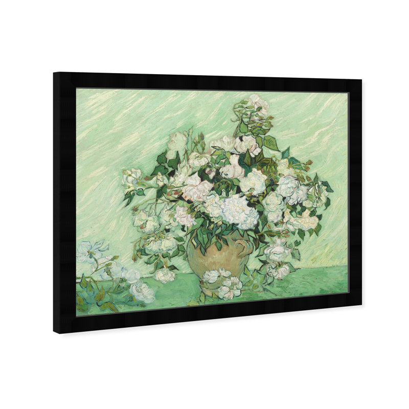 Van Gogh - Roses by Oliver Gal, Black, 20" H x 24" W x 0.5" D