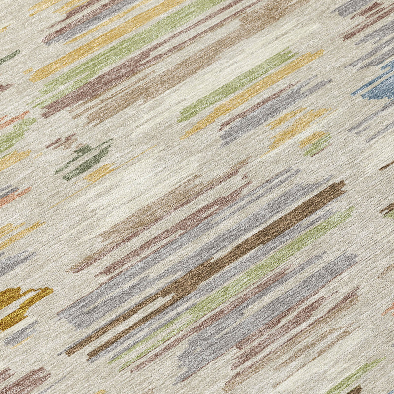 Machine Washable Indoor/Outdoor Chantille ACN2502 Southwest Rug, 3' x 5', Beige