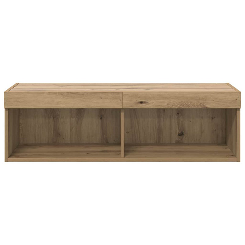 TV Stand, 30cm H x 100cm L x 30cm W, Artisan Oak