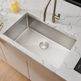 Ruvati 35-inch Undermount 16 Gauge Rounded Corners Large Kitchen Sink Stainless Steel Single Bowl