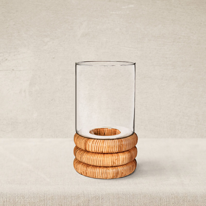 Glass Table Vase, 11" H x 6.25" W x 6.25" D