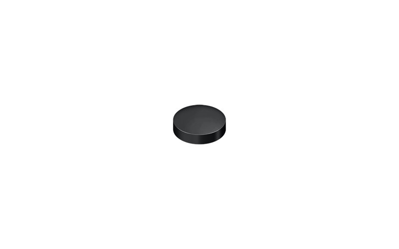Deltana SCF100U3 Screw Cover, Round, Flat, 1" Diam in Polished Brass, Paint Black