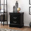 Table de chevet 2 chambres, noire - et attrayante, ajoutant une touche de style au rangement